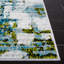 Tapis bleu sarcelle / vert / blanc Hollman-100284169