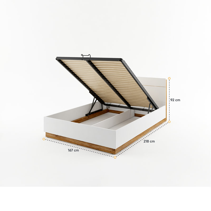 Bumpy Ottoman Storage Bed, 160 x 200cm