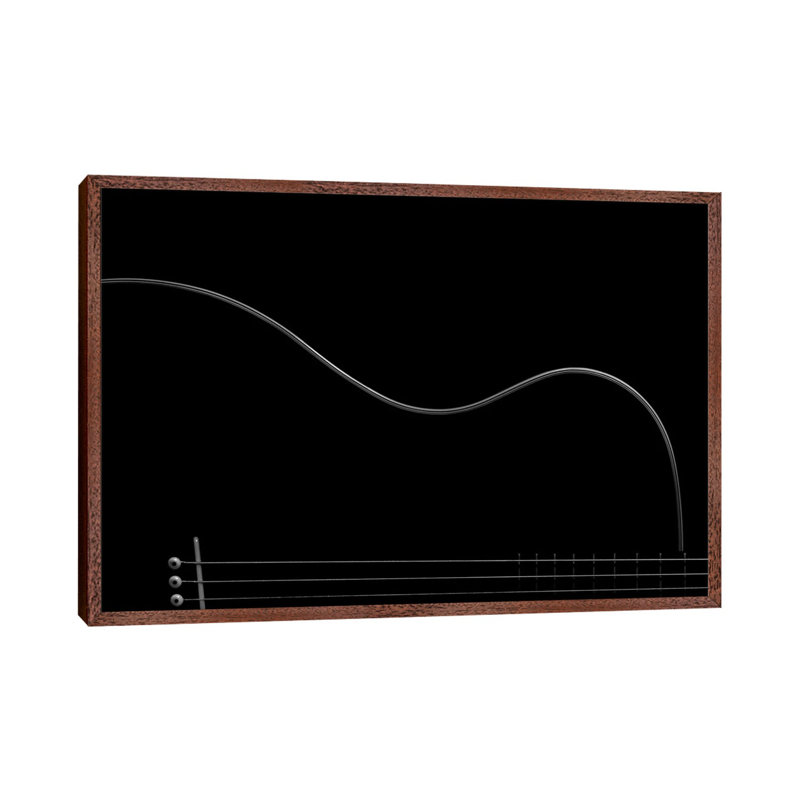 Curves by Nadav Jonas - Print on Canvas, 66.04 cm H x 45.72 cm W, Classic Brown Wood Framed
