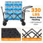 Le chariot de camping pliable à structure en acier supporte 220 lb-116829361