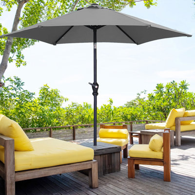 Parasol de patio 7,5 pi avec inclinaison et manivelle Arlmont & Co.