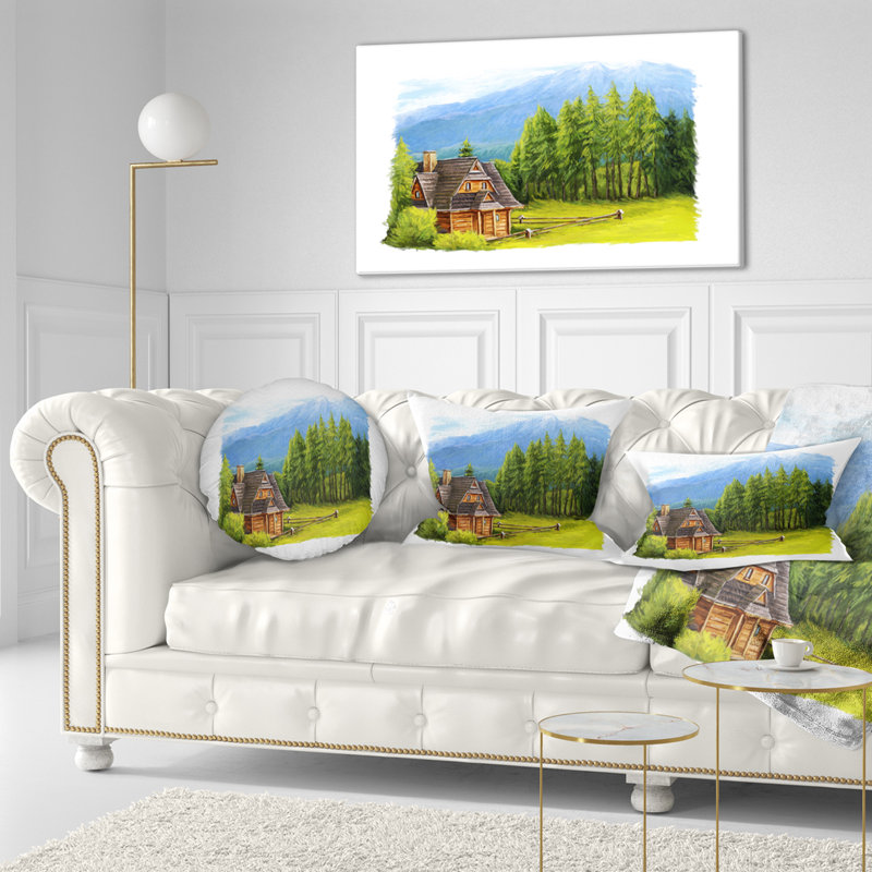 Coussin réversible Landscape, Rectangle 12"H x 20"W, Coussin lombaire