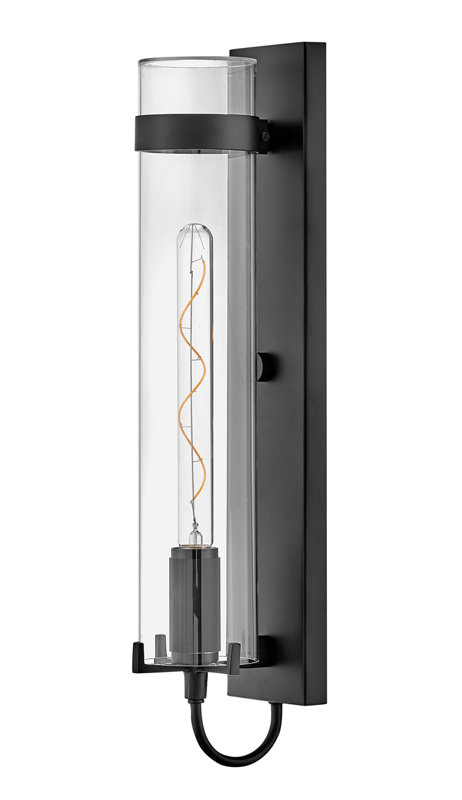 Ryden 1 - Light Outdoor Wall Lantern, Black