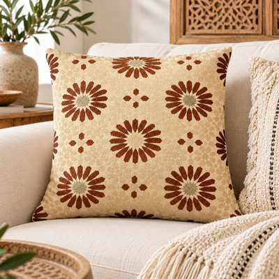 Lisabeth Floral Square Throw Cushion Cover