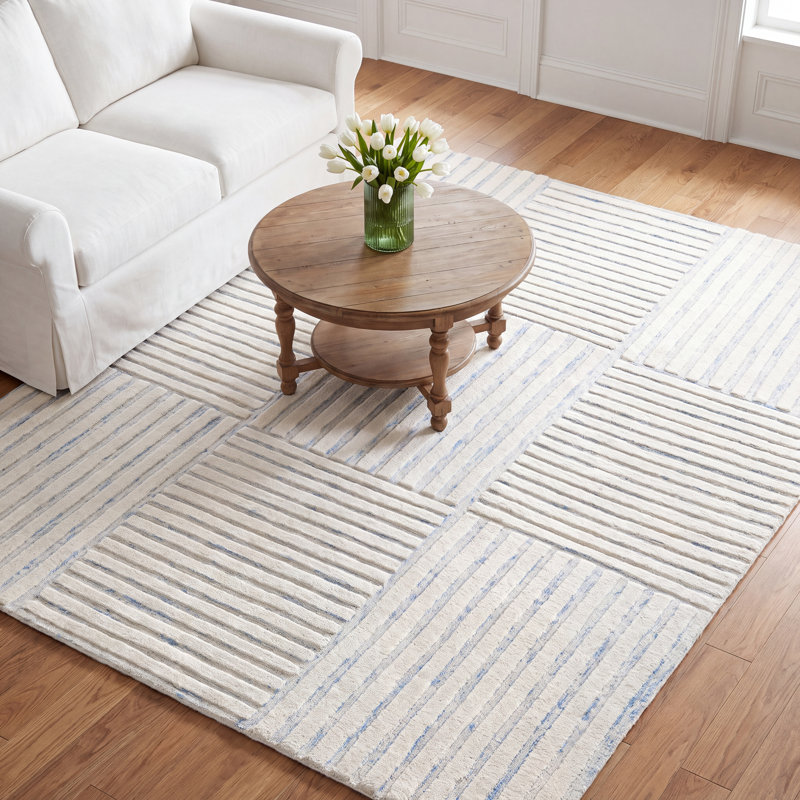 Asgari Wool Striped Indoor Rug, Rectangle 8' x 10'