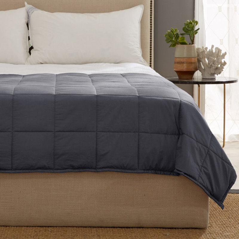 Couverture lestée avec perles de verre Kathy Ireland Home, Gris charbon, 41 po x 60 po, 10 Lb