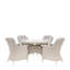 Abigail 4 - Person Patio Dining Set Umbrella Hole Included Round Table with Cushions Included