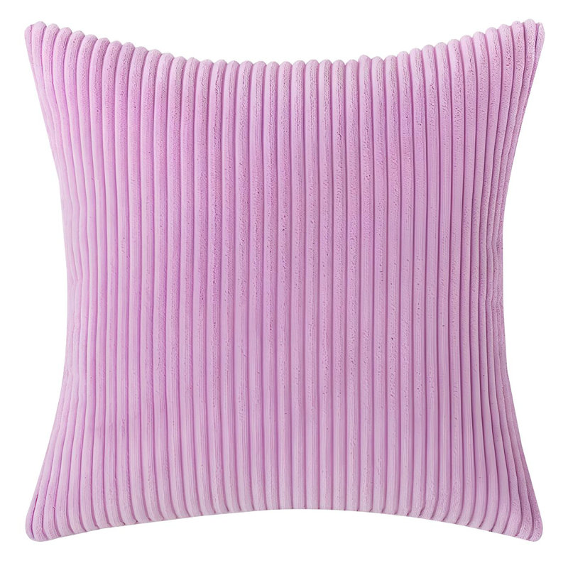 Housse de coussin réversible en velours côtelé Corduroy, Mauve clair