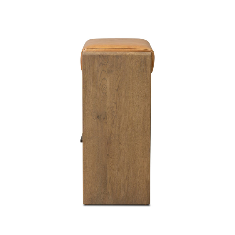 Nash Stool-Altair Mushroom-Bar, Sonoma Butterscotch/Genuine Leather, Bar Stool (30.91" Seat Height)