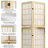 6-Panel Japanese Style Room Divider With Shelves, Wood Color-284232162-284232163
