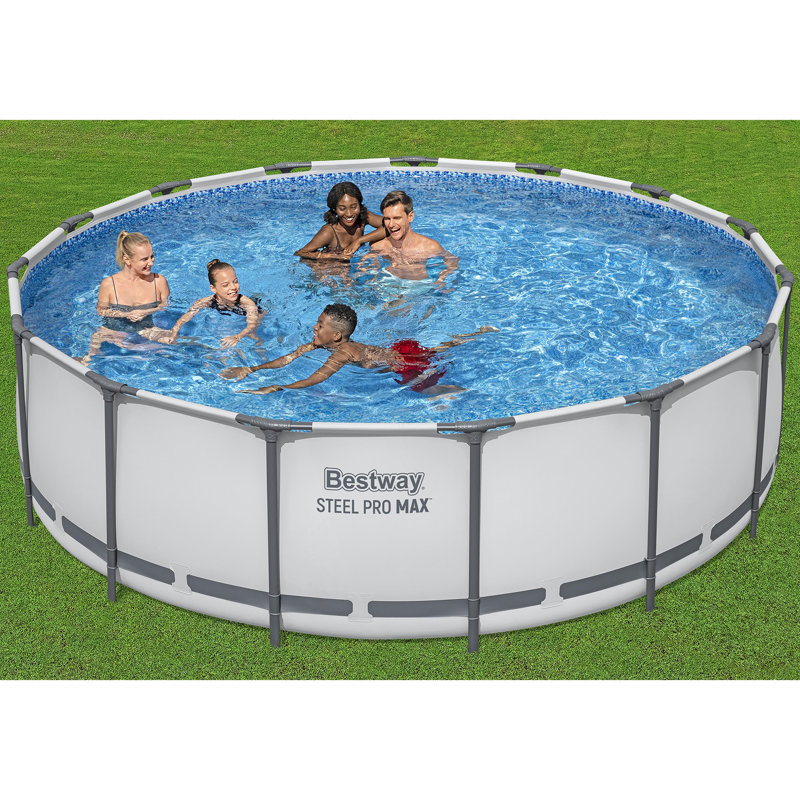 Ensemble de piscine en pierre Best Max Steel Pro Prismatic de Bestway, construction durable, assemblage facile