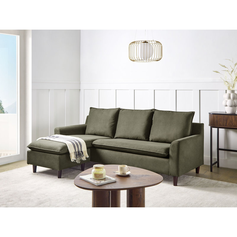 ELVENES 4 Seater Corner Sofa , Left Hand Facing, Green