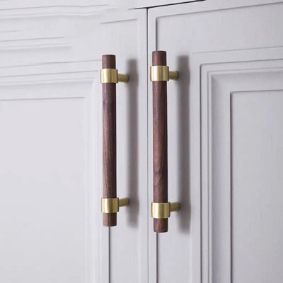 Wood And Brass Bar Pull