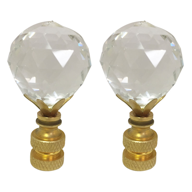 Faceted Diamond Cut K9 Crystal Lamp Finial