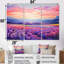 Magnifique coucher de soleil sur des champs de lavande - ensemble d'art mural champs de lavande-108316710-108316708