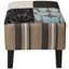 34.5cm Wide Square Floral Standard Ottoman