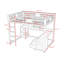 Lit mezzanine avec bureau et tiroirs