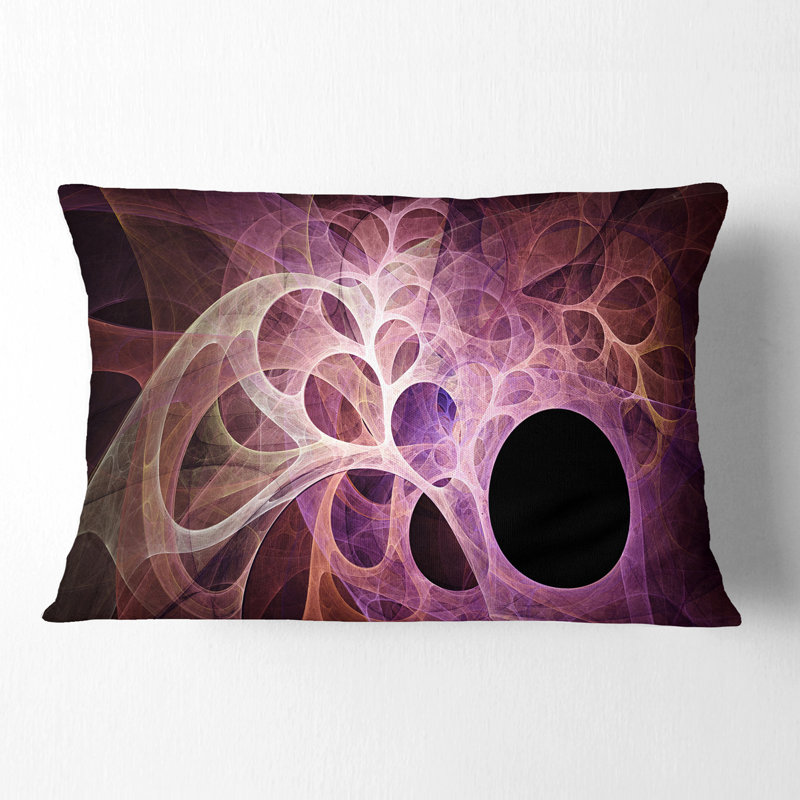 Coussin lombaire abstrait, Rose clair