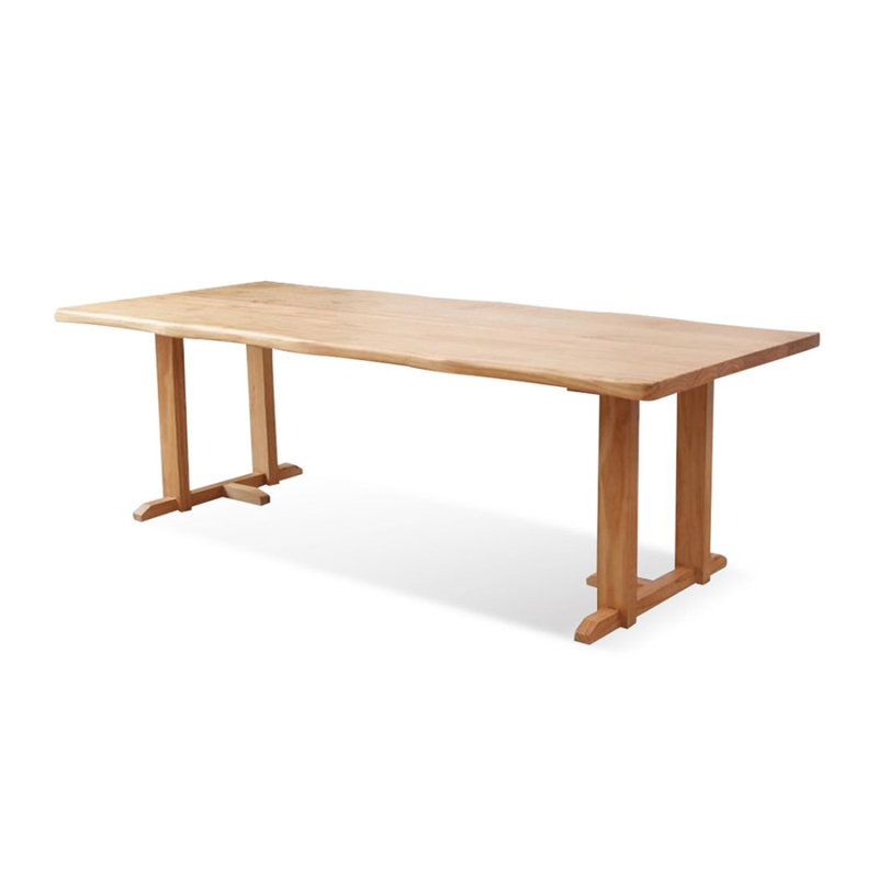 Burlywood Rectangular Solid Wood Dining Table, H 29,53 po x L 78,74 po x l 31,5 po