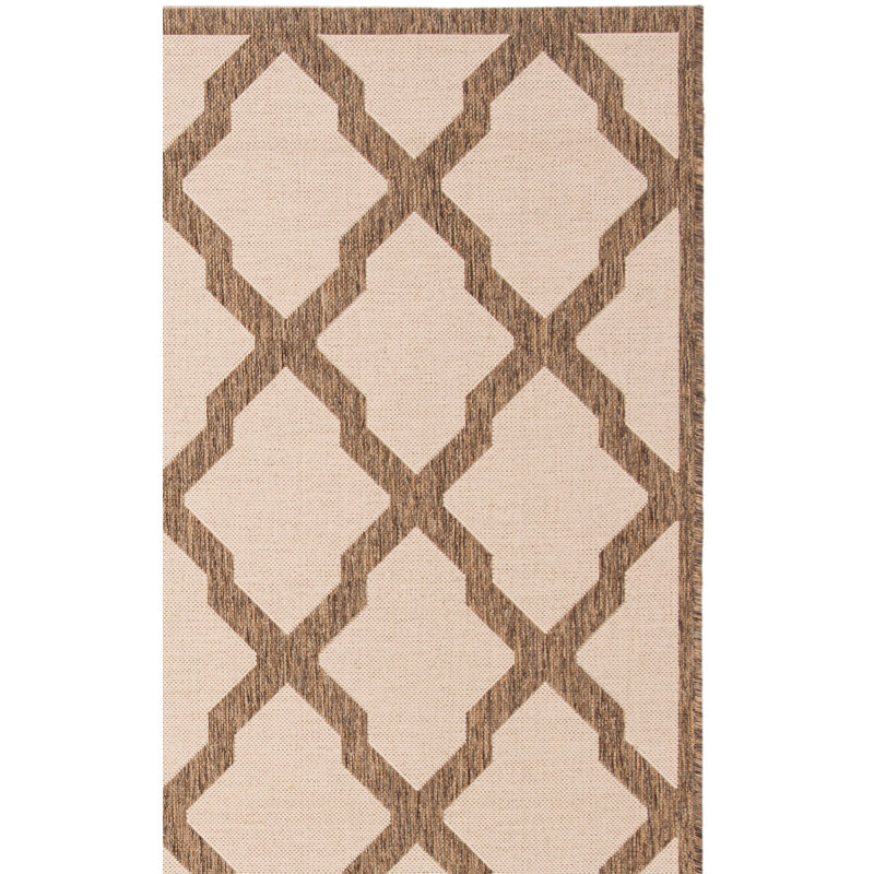 Tapis d'intérieur / extérieur à motif géométrique Powersville, Rectangle 4 pi x 6 pi