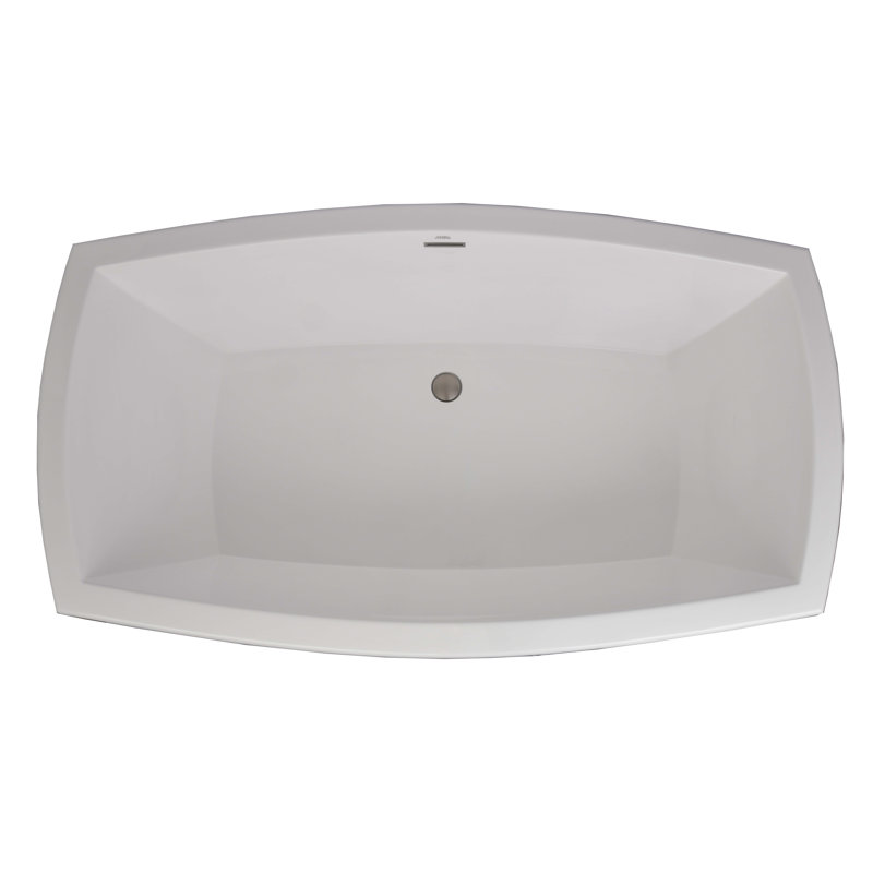 Niantic 66.25'' L Air Bathtub, Polished White