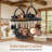 Natural Solid Wood 39 Inch Large Hanging Pot Rack With 20 Hooks Ceiling Mount Matte Black-803911866