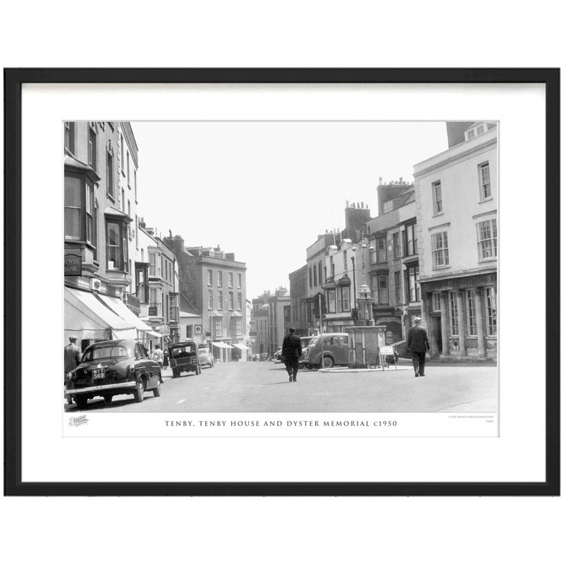 Tenby, Tenby House And Dyster Memorial C1950 by Francis Frith - Single Picture Frame Print, 40cm H x 50cm W x 2.3cm D