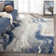 Marble Abstract Blue/Gold Area Rug