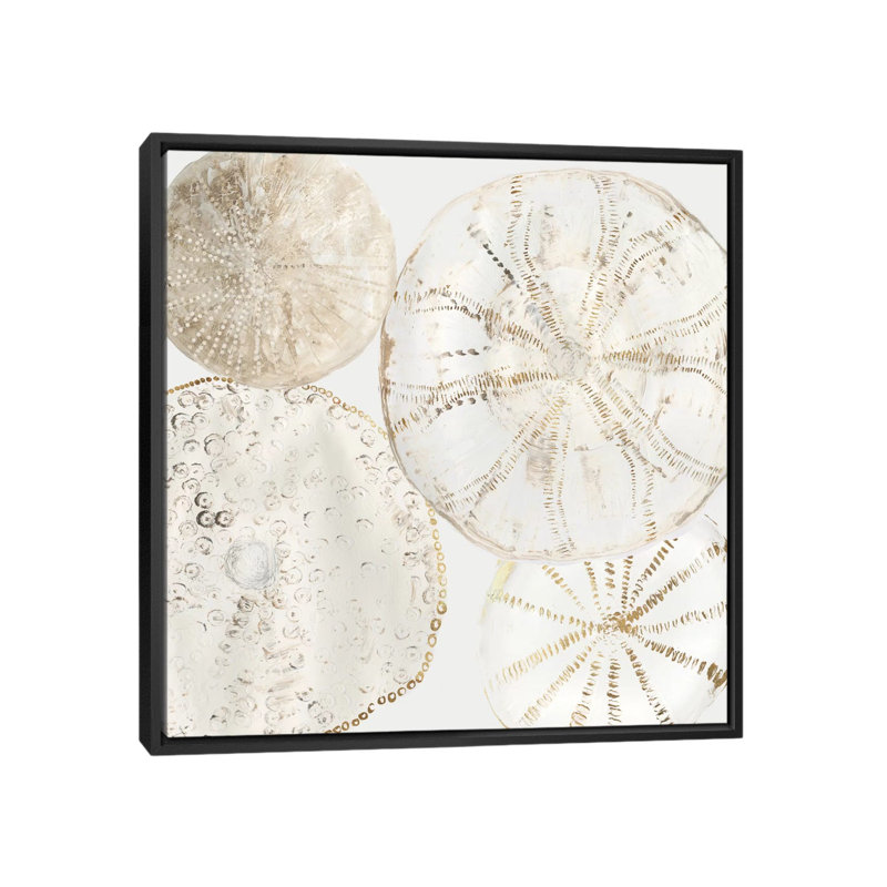 «Sea Patterns II», impression sur toile, H 26 po x l 26 po x P 1,5 po, Toile avec cadre noir, Pas de tapis