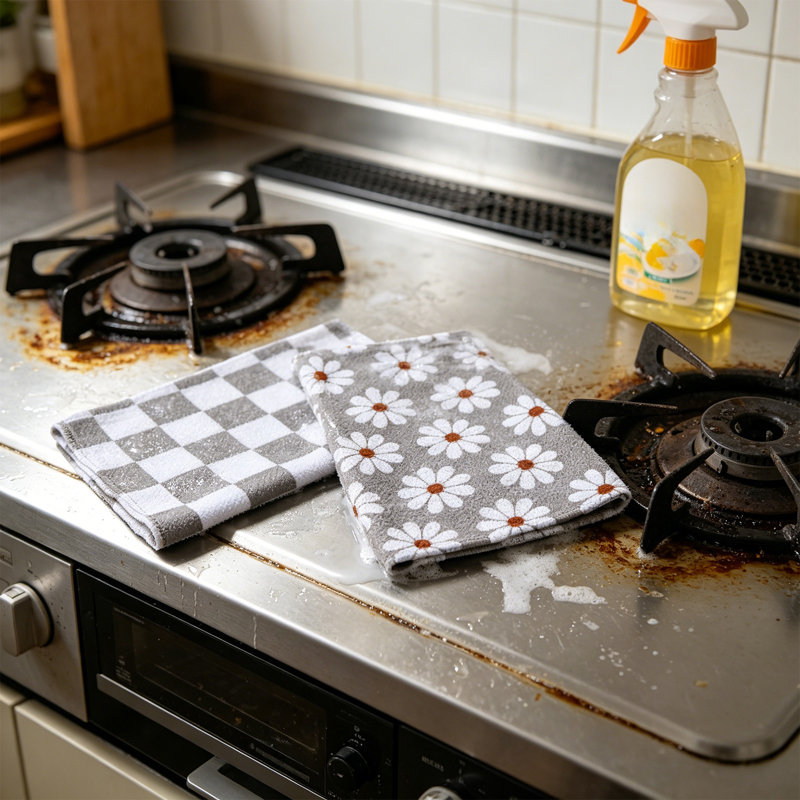 Weave Kitchen Towel 2 Pack, Highly Absorbent Lint Free Drying Cloth For Kitchen Counter And Glass, 23.6x15.7in Multicolor, F