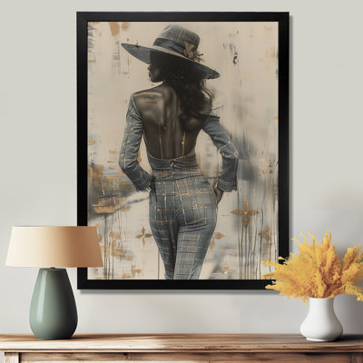 Silhouette of a Classy Woman - Fashion Girl Power, reproduction d'art mural
