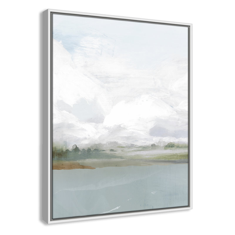 «All Shore - Floater Frame», reproduction d'art sur toile, H 29,5 po x l 23,5 po, Blanc