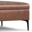 Repose-pieds de rangement pour table basse 36 po avec couvercle relevable Rebecca