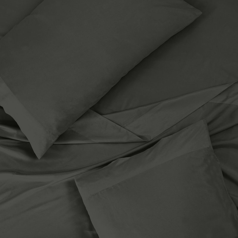 Ensemble de draps 100% coton peigné à densité de tissage 300 fils Royale Linens, Noir, Grand