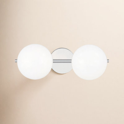 Vibi 2 Light Frosted Dimmable Vanity Light