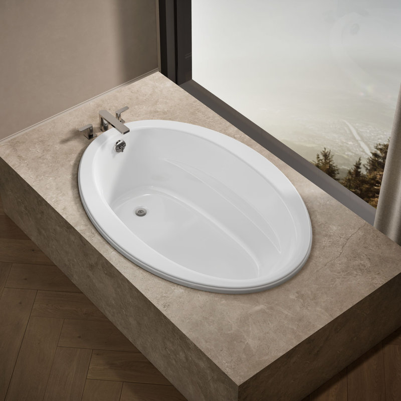Sunward 60" x 42" Soaking Bathtub, White