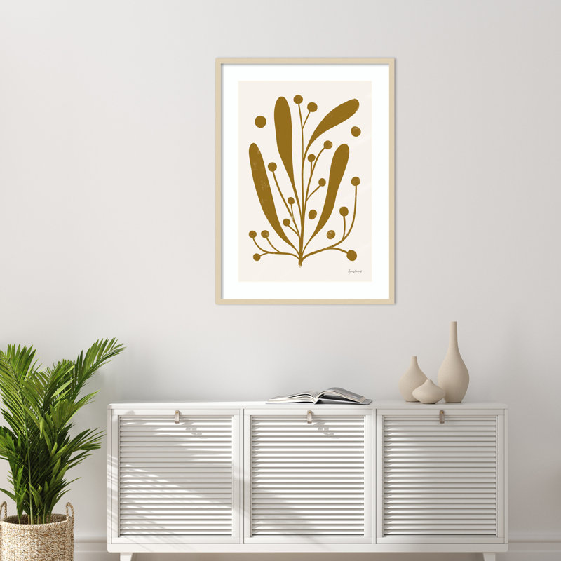 Simple Botanical IV by Becky Thorns Wood Framed Wall Art Print, 41" H x 30" W