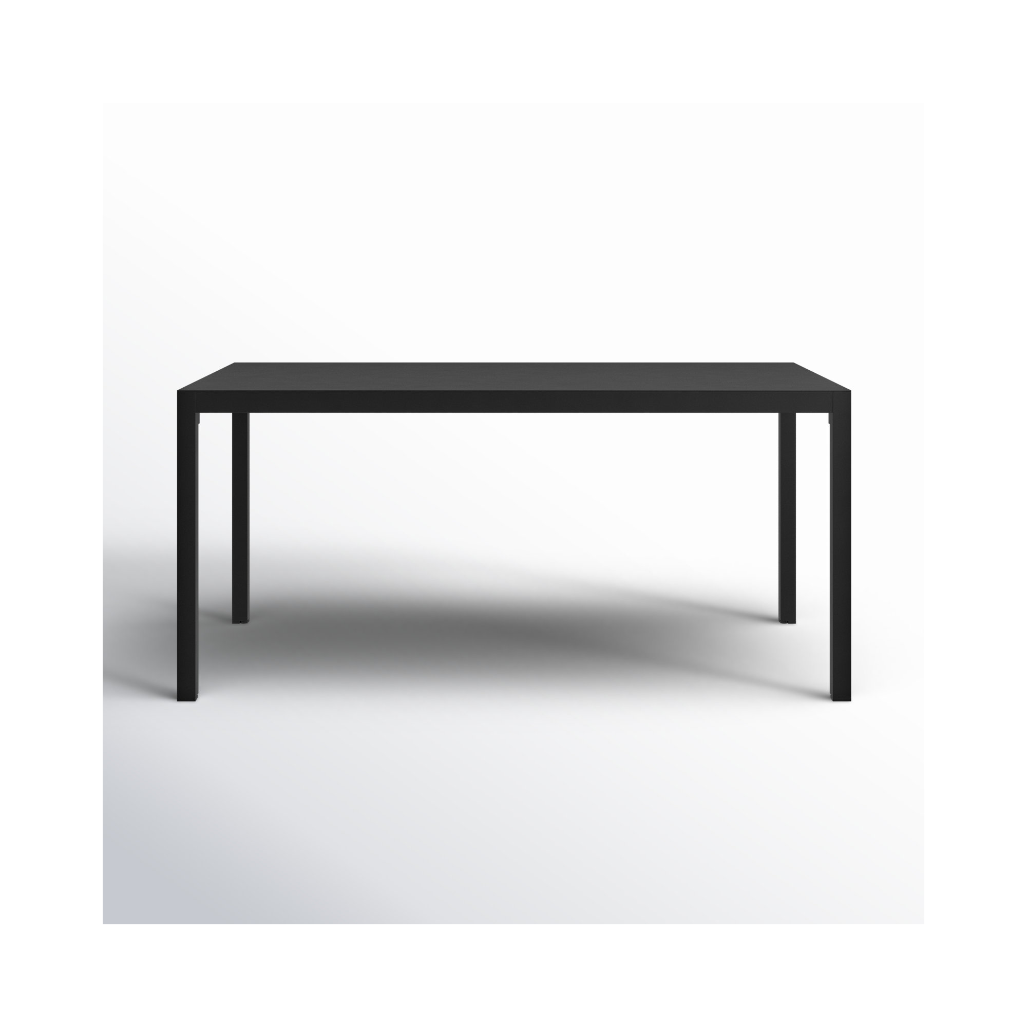 Armando Aluminum Outdoor Dining Table, Black