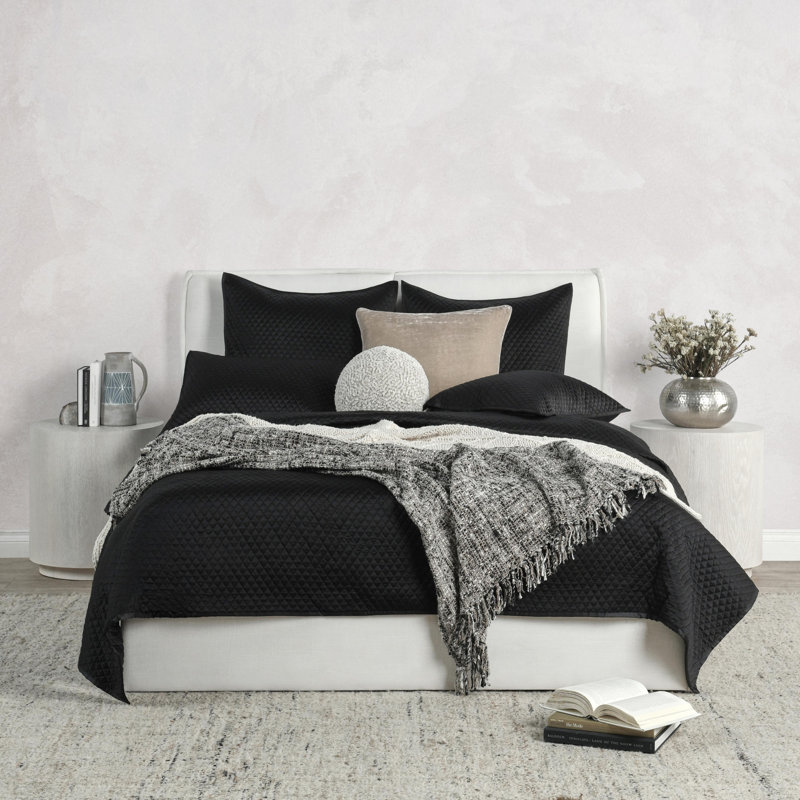 Diamond 3-Piece Sateen Fabric Quilt Set