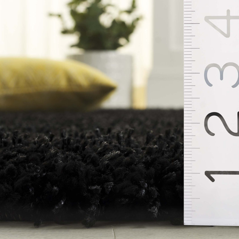 Angeliya Hand-Woven Flatweave Black Area Rug, Rectangle 11' x 15'