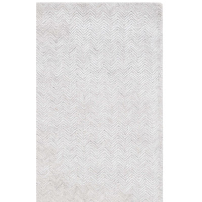Nidhish Hand Tufted Viscose Wool Cotton Chevron Rug