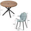 Modern 5-Piece Round Dining Table Set with Upholstered Diamond Pattern Chairs for Dining Room and Kitchen-1025229120-1038814820