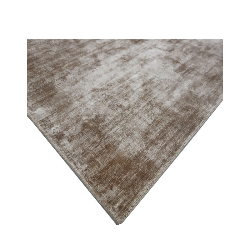 Tapis couleur lin en soie tissé à la main Lux, Tapis de couloir 2 pi 6 po x 9 pi 