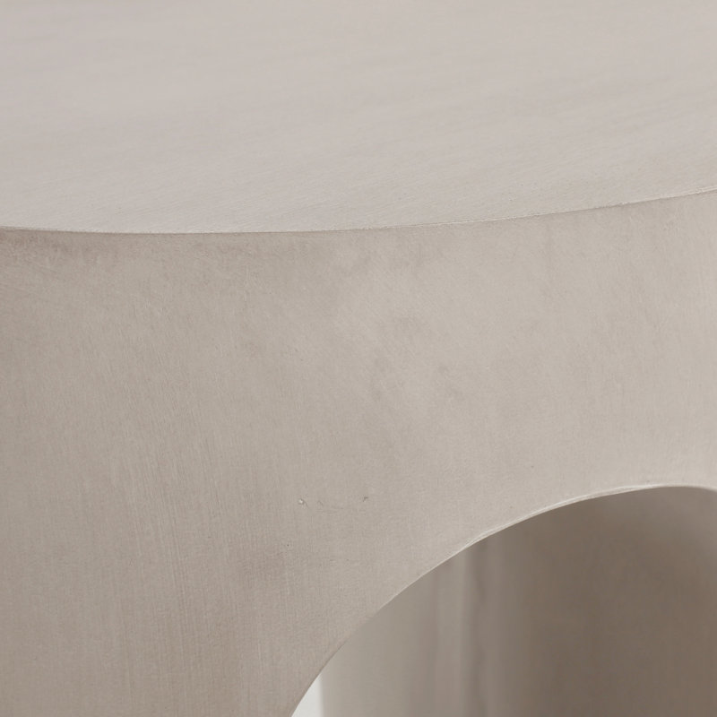 Outdoor MGO Round With U-Shape Side Table