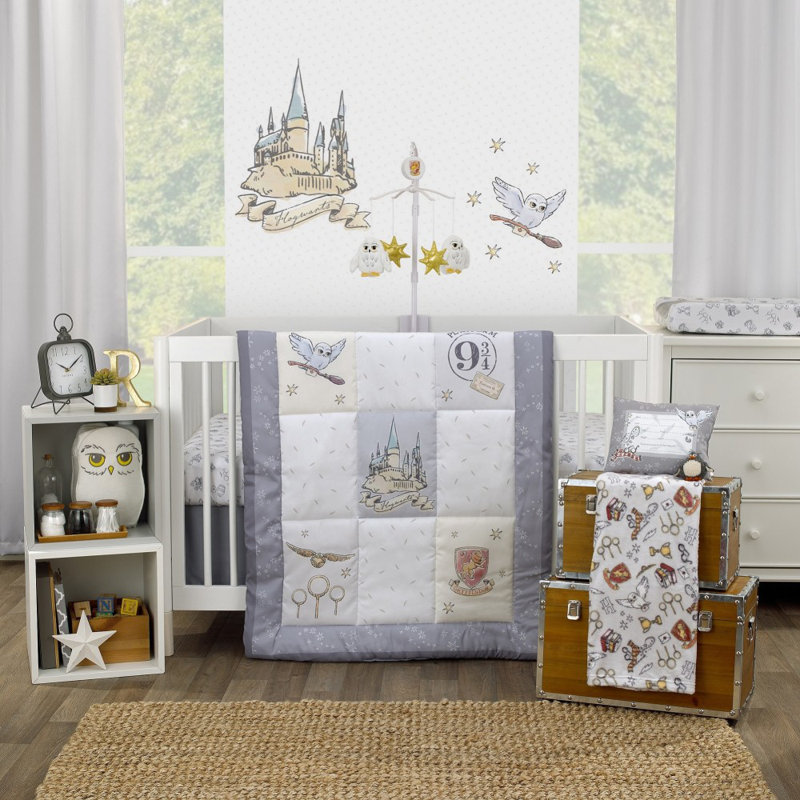 Ensemble de literie pour lit de bébé 3 pièces NoJo Warner Bros. Harry Potter Magical Moments Poudlard