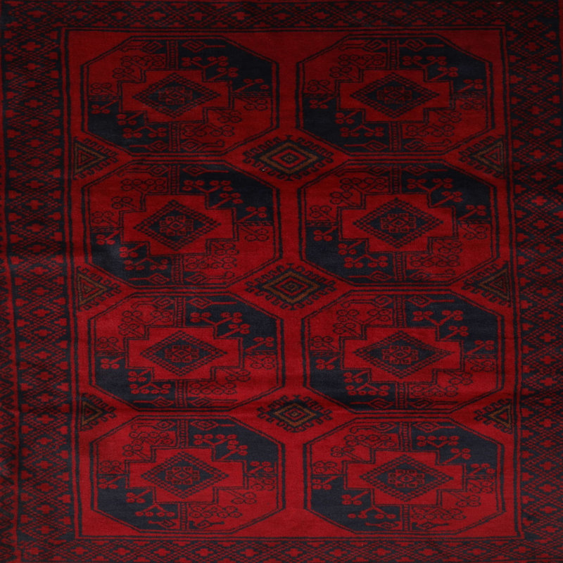 Tapis rouge à motif sud-ouest, Rond 8 pi