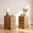 23.62" W Solid Wood 3-Drawer End Table, Rustic Narrow  Side Table With Storage  For Living Room