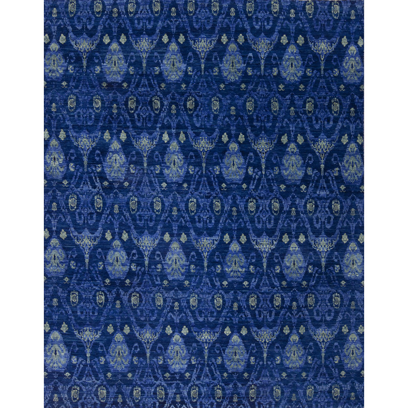 Vogue Hand Knotted Wool Area Rug, Rectangle 6' x 9'