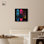 «Neon Splat Skateboard», reproduction d'art sur toile encadrée par Art Remedy, cadre noir, 30 x 30