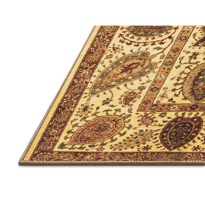 Tapis oriental en laine / polyester tissé à la machine Jamshid